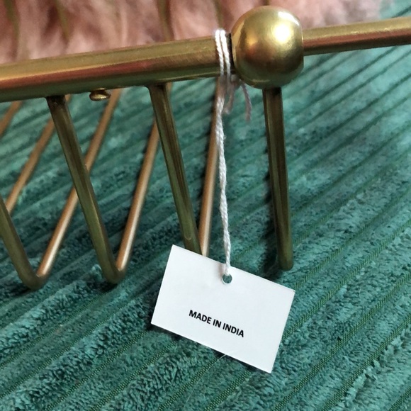 NWT Anthropologie Bumblebee brass bath caddy. Made in India. - Picture 9 of 9